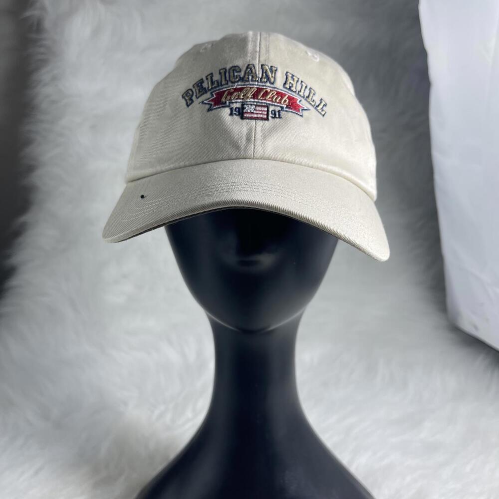 Pelican Hill Golf Club Beige Baseball Cap Hat one size